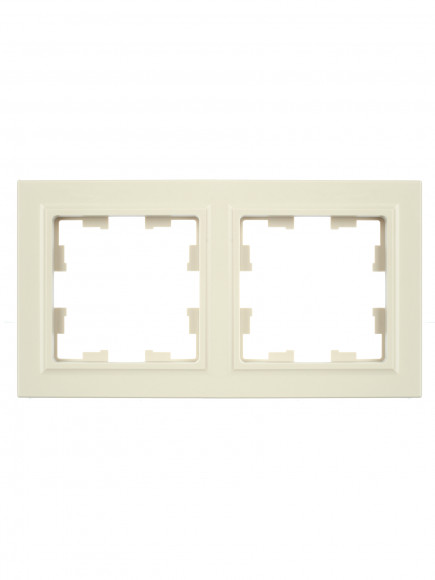 IEK BRITE Рамка 2-местная РУ-2-БрКр бежевый , BR-M22-K10