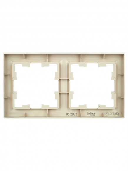IEK BRITE Рамка 2-местная РУ-2-БрКр бежевый , BR-M22-K10