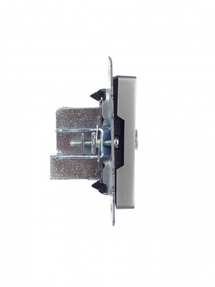 IEK BRITE Розетка TV проходная РТВ10-0-БрС сталь , BR-A10-P-K46