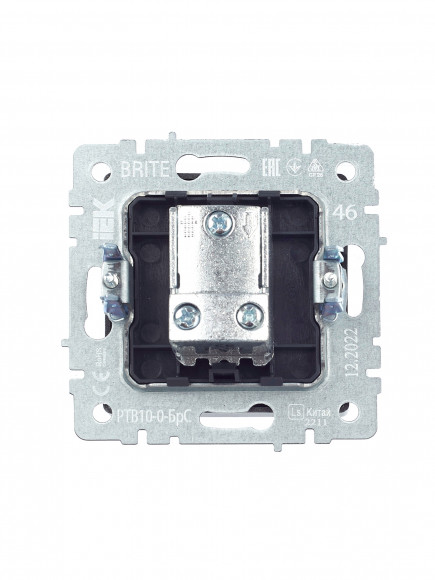 IEK BRITE Розетка TV проходная РТВ10-0-БрС сталь , BR-A10-P-K46