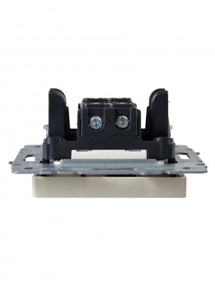 IEK BRITE Выключатель 1-клавишный проходной с индикацией 10А ВС10-1-7-БрКр бежевый , BR-V12-1-10-K10