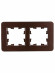 IEK BRITE Рамка 2-местная РУ-2-1-Бр металл коричневый RE AL IEK, BR-M22-M-21-K30 IEK BRITE Рамка 2-местная РУ-2-1-Бр металл коричневый RE AL IEK, BR-M22-M-21-K30