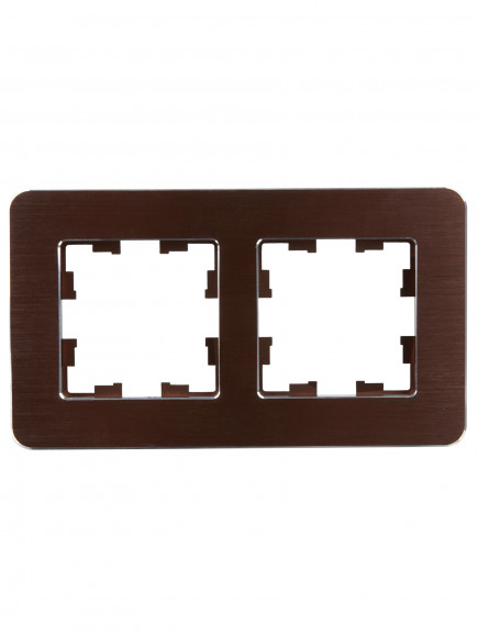 IEK BRITE Рамка 2-местная РУ-2-1-Бр металл коричневый RE AL IEK, BR-M22-M-21-K30 IEK BRITE Рамка 2-местная РУ-2-1-Бр металл коричневый RE AL IEK, BR-M22-M-21-K30