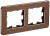 IEK BRITE Рамка 2-местная РУ-2-1-Бр металл коричневый RE AL IEK, BR-M22-M-21-K30