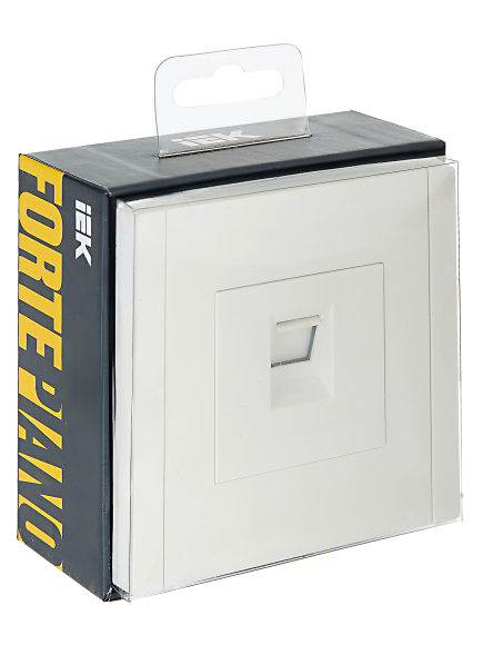 IEK FORTE&PIANO Розетка компьютерная RJ45 кат.6 FP231 белый , FP-K10-2-K01