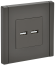 IEK FORTE&PIANO Розетка USB A+A 3,1А FP349 серый , FP-U21-D31-K03
