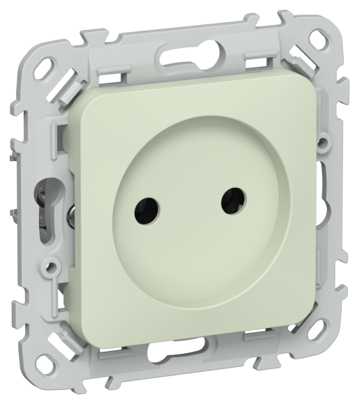 IEK FLITE Розетка без заземления без защитных шторок безвинтовое крепление 10А РС01-1-ФлП панг IEK, FI-R10-10-1-K92