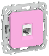 FLITE Розетка компьютерная RJ45 категория 5Е UTP РК5е-1-0-ФлПр пурпурный IEK, FI-K12-1-K99