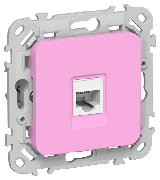 IEK FLITE Розетка компьютерная RJ45 категория 5Е UTP РК5е-1-0-ФлПр пурпурный IEK, FI-K12-1-K99
