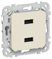FLITE Розетка USB A+A 3,1А РЮ-2-ФлСл сливочный IEK, FI-U21-D31-K86 FLITE Розетка USB A+A 3,1А РЮ-2-ФлСл сливочный IEK, FI-U21-D31-K86