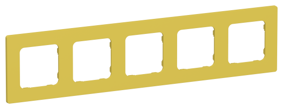 IEK FLITE Рамка 5-местная РУ-5-К-ФлЖК желтый карри IEK, FI-M52-32-20-K44