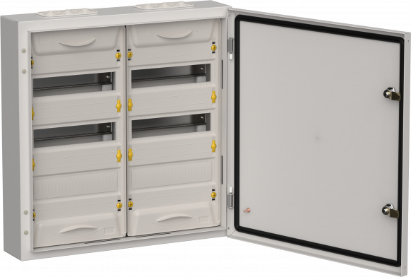 IEK TITAN 5 Корпус металлический ЩРн-72 (2х36) 585х570х140мм IP54 серый (одна дверь) IEK, TI5-50-N-2X036-54-7035