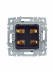 IEK BRITE Аудиорозетка 4-местная РА10-БрА алюминий IEK, BR-S40-K47