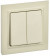 IEK BRITE Выключатель 2-клавишный 10А в сборе ВСР10-2-0-БрКр бежевый IEK, BR-V20-0-10-K10-F