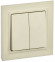 IEK BRITE Выключатель 2-клавишный 10А в сборе ВСР10-2-0-БрКр бежевый IEK, BR-V20-0-10-K10-F IEK BRITE Выключатель 2-клавишный 10А в сборе ВСР10-2-0-БрКр бежевый IEK, BR-V20-0-10-K10-F