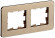 IEK BRITE Рамка 2-местная РУ-2-1-Бр металл шампань RE AL IEK, BR-M22-M-21-K37