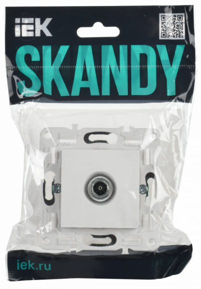 IEK SKANDY Розетка TV оконечная SK-A12W арктический белый , SK-A10-O-K01