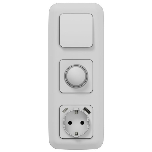 IEK FLITE Розетка 1-местная с заземлением с защитными шторками 16А с USB A+C 20Вт РСЮшс11-0-ФлА алюминий IEK, FI-R14-16-U22-020-K47