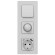 IEK FLITE Розетка 1-местная с заземлением с защитными шторками 16А с USB A+C 20Вт РСЮшс11-0-ФлА алюминий IEK, FI-R14-16-U22-020-K47