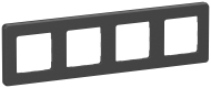 IEKINSPIRIA Рамка 4-местная 6739631 антрацит IEK