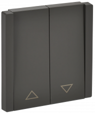 FORTE&PIANO Выключатель жалюзи 10А FP311 серый , FP-V15-0-10-1-K03