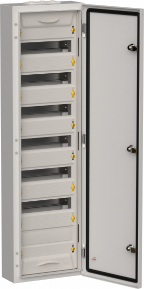 IEK TITAN 5 Корпус металлический ЩРн-84 (1х84) 1085х310х140мм IP54 серый (одна дверь) IEK, TI5-50-N-084-54-7035