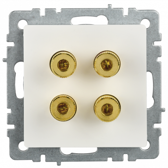 IEK BRITE Аудиорозетка 4-местная РА10-БрБ белый IEK, BR-S40-K01 IEK BRITE Аудиорозетка 4-местная РА10-БрБ белый IEK, BR-S40-K01