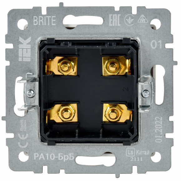 IEK BRITE Аудиорозетка 4-местная РА10-БрБ белый IEK, BR-S40-K01 IEK BRITE Аудиорозетка 4-местная РА10-БрБ белый IEK, BR-S40-K01