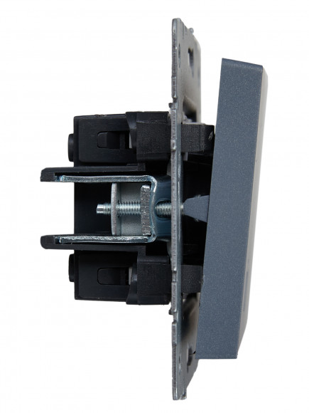 IEK BRITE Выключатель 2-клавишный с индикацией 10А ВС10-2-1-БрМ маренго , BR-V20-1-10-K35