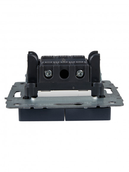 IEK BRITE Выключатель 2-клавишный с индикацией 10А ВС10-2-1-БрМ маренго , BR-V20-1-10-K35