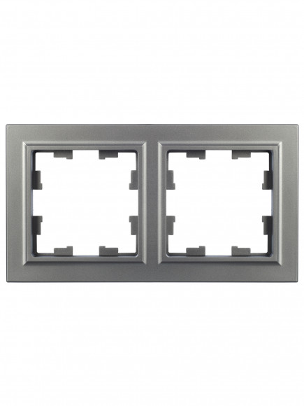 IEK BRITE Рамка 2-местная РУ-2-БрС сталь , BR-M22-K46