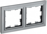 BRITE Рамка 2-местная РУ-2-БрС сталь , BR-M22-K46
