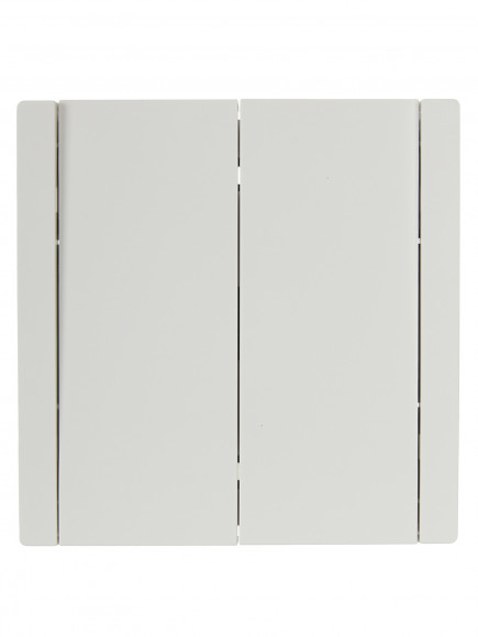 IEK FORTE&PIANO Выключатель 2-клавишный проходной 10А FP207 белый , FP-V22-0-10-1-K01