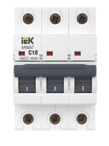 IEK ARMAT Автоматический выключатель M06N 3P C 10А IEK, AR-M06N-3-C010