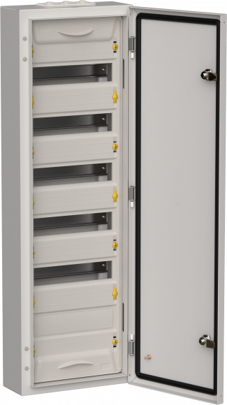 IEK TITAN 5 Корпус металлический ЩРн-72 (1х72) 960х310х140мм IP54 серый (одна дверь) IEK, TI5-50-N-072-54-7035