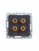 IEK BRITE Аудиорозетка 4-местная РА10-БрГ графит , BR-S40-K53