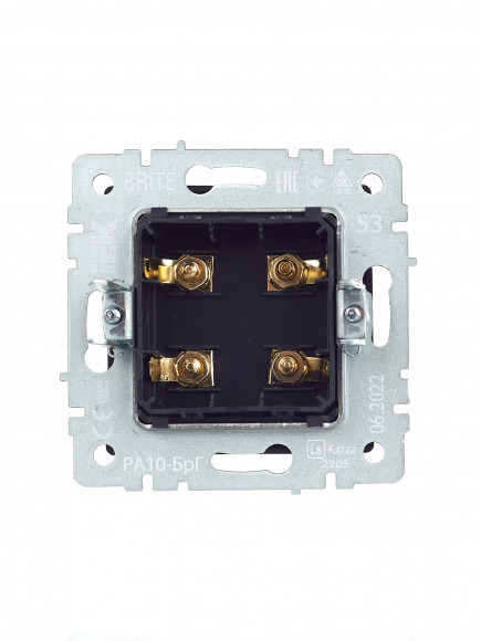 IEK BRITE Аудиорозетка 4-местная РА10-БрГ графит , BR-S40-K53