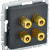 BRITE Аудиорозетка 4-местная РА10-БрГ графит IEK, BR-S40-K53