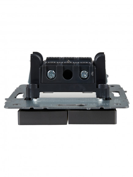 IEK BRITE Выключатель 2-клавишный с индикацией 10А ВС10-2-1-БрС сталь , BR-V20-1-10-K46