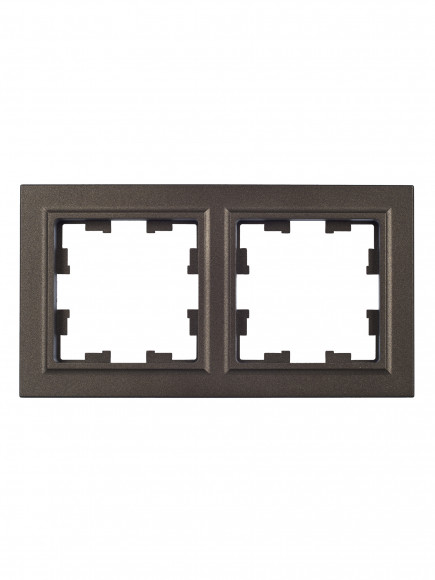 IEK BRITE Рамка 2-местная РУ-2-БрТБ темная бронза , BR-M22-K45