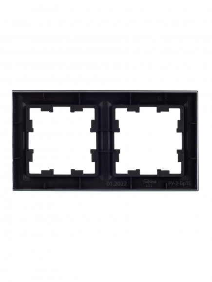 IEK BRITE Рамка 2-местная РУ-2-БрТБ темная бронза , BR-M22-K45