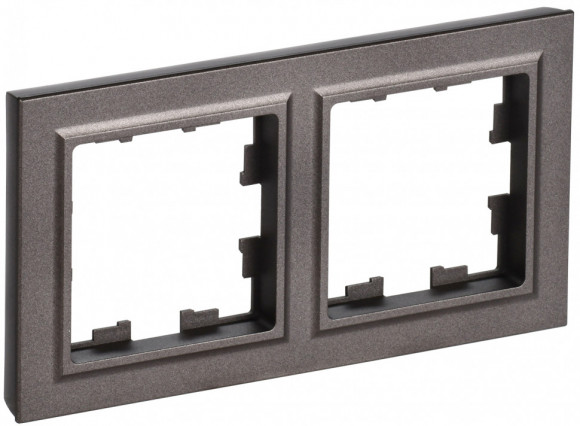 IEK BRITE Рамка 2-местная РУ-2-БрТБ темная бронза IEK, BR-M22-K45