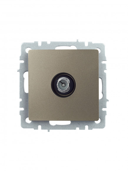 IEK BRITE Розетка TV проходная РТВ10-0-БрШ шампань , BR-A10-P-K37