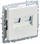 BRITE Розетка компьютерная двойная RJ45 кат.6 РК11-2-БрЖ жемчуг IEK, BR-K20-2-K36 BRITE Розетка компьютерная двойная RJ45 кат.6 РК11-2-БрЖ жемчуг IEK, BR-K20-2-K36