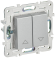 IEK SKANDY Выключатель жалюзи 10А SK-V12S серебряный , SK-V15-0-10-K23