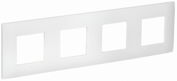 IEK SKANDY Рамка 4-местная SK-F04W арктический белый , SK-M42-K01