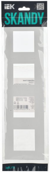 IEK SKANDY Рамка 4-местная SK-F04W арктический белый , SK-M42-K01