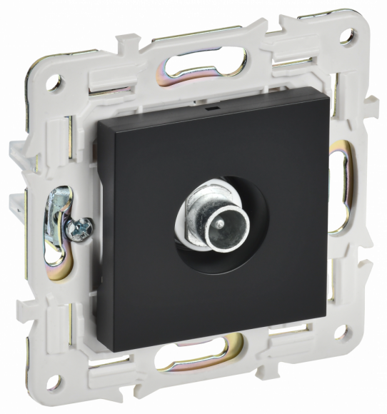 IEK SKANDY Розетка TV проходная SK-A17Bl черный IEK, SK-A10-P-K02
