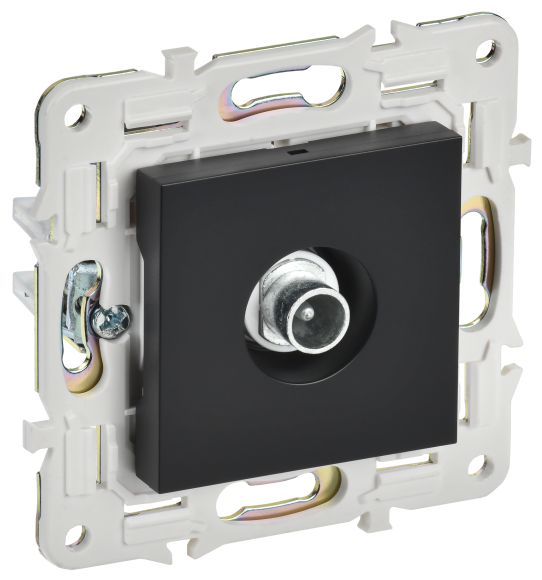 IEK SKANDY Розетка TV проходная SK-A17Bl черный , SK-A10-P-K02