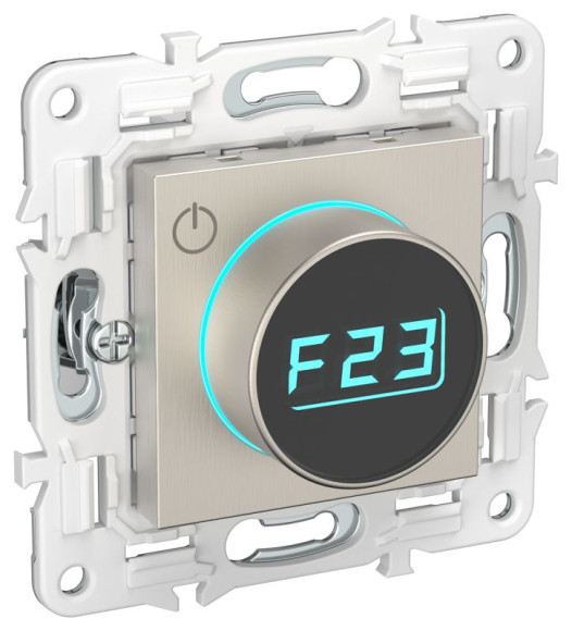 IEK SKANDY Термостат электронный с индикацией SK-T01N металл никель , SK-RT11-K50